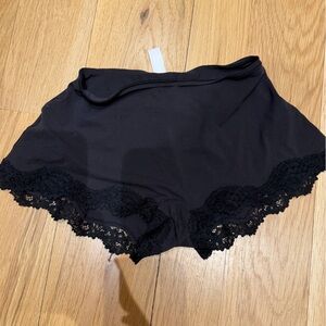 SKIMS Black Lace Trim Shorts